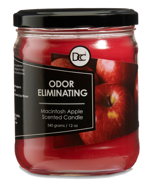 Macintosh apple odor eliminating candle